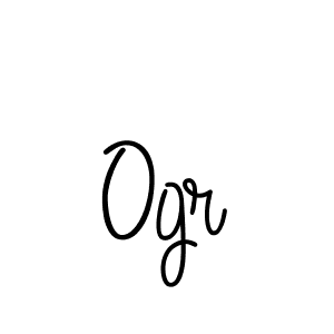 You should practise on your own different ways (Angelique-Rose-font-FFP) to write your name (Ogr) in signature. don't let someone else do it for you. Ogr signature style 5 images and pictures png