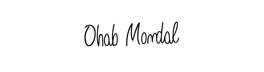Make a beautiful signature design for name Ohab Mondal. With this signature (Angelique-Rose-font-FFP) style, you can create a handwritten signature for free. Ohab Mondal signature style 5 images and pictures png