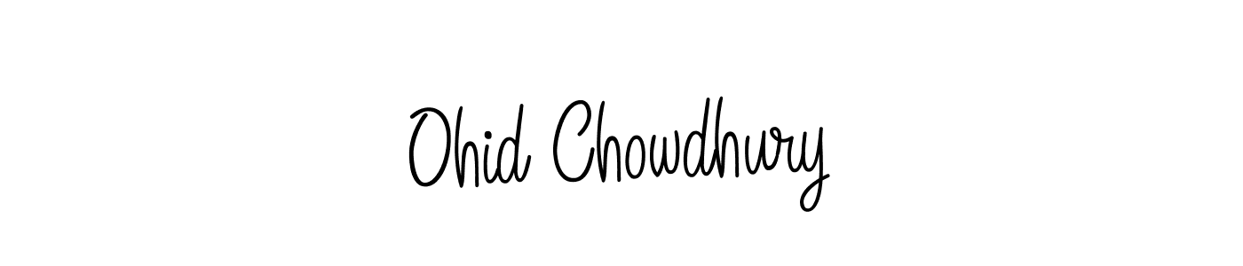 Design your own signature with our free online signature maker. With this signature software, you can create a handwritten (Angelique-Rose-font-FFP) signature for name Ohid Chowdhury. Ohid Chowdhury signature style 5 images and pictures png