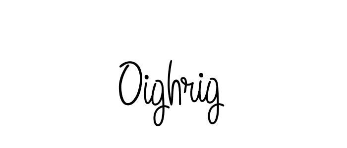 Make a beautiful signature design for name Oighrig. With this signature (Angelique-Rose-font-FFP) style, you can create a handwritten signature for free. Oighrig signature style 5 images and pictures png