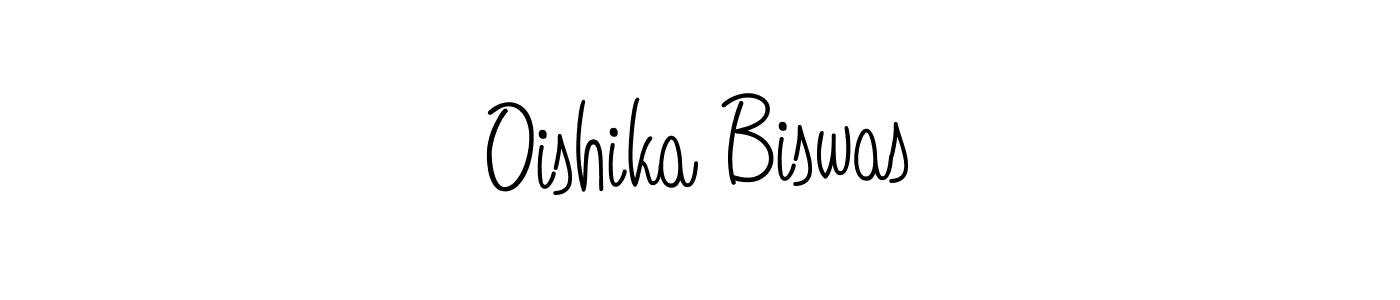 You should practise on your own different ways (Angelique-Rose-font-FFP) to write your name (Oishika Biswas) in signature. don't let someone else do it for you. Oishika Biswas signature style 5 images and pictures png