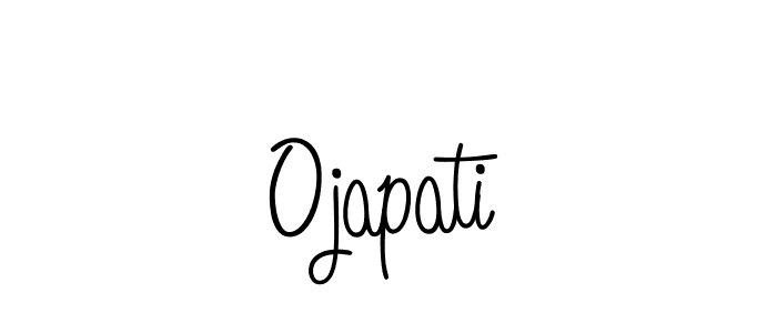 Make a beautiful signature design for name Ojapati. With this signature (Angelique-Rose-font-FFP) style, you can create a handwritten signature for free. Ojapati signature style 5 images and pictures png