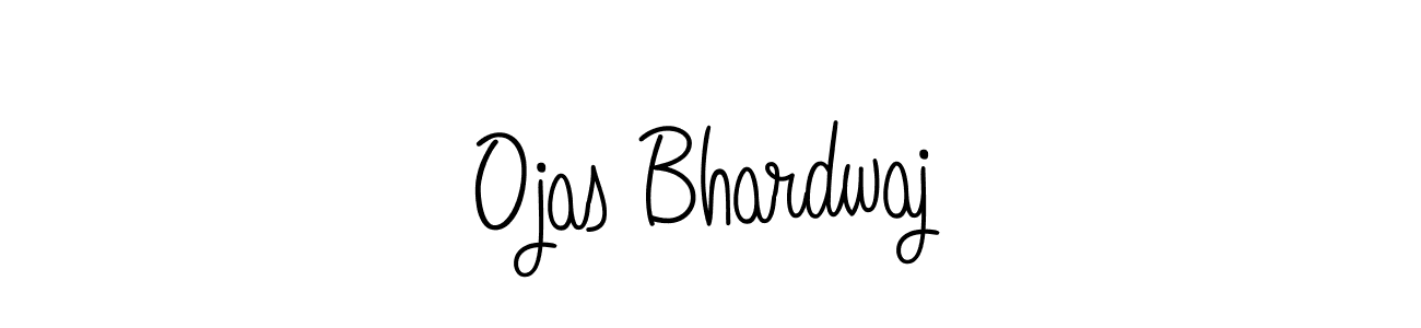 Ojas Bhardwaj stylish signature style. Best Handwritten Sign (Angelique-Rose-font-FFP) for my name. Handwritten Signature Collection Ideas for my name Ojas Bhardwaj. Ojas Bhardwaj signature style 5 images and pictures png