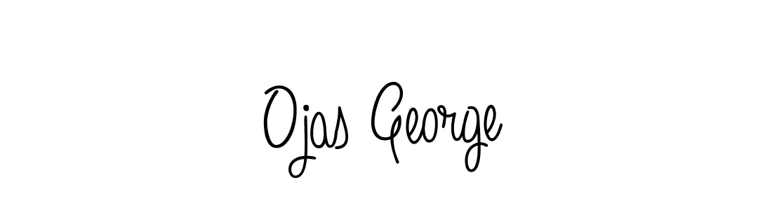 Design your own signature with our free online signature maker. With this signature software, you can create a handwritten (Angelique-Rose-font-FFP) signature for name Ojas George. Ojas George signature style 5 images and pictures png