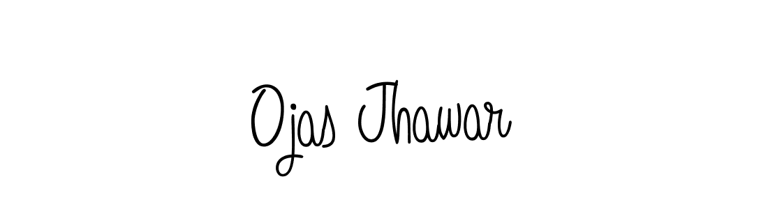 Create a beautiful signature design for name Ojas Jhawar. With this signature (Angelique-Rose-font-FFP) fonts, you can make a handwritten signature for free. Ojas Jhawar signature style 5 images and pictures png