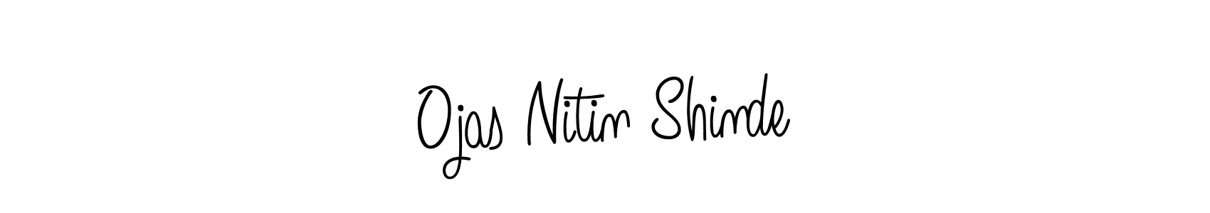 Make a beautiful signature design for name Ojas Nitin Shinde. With this signature (Angelique-Rose-font-FFP) style, you can create a handwritten signature for free. Ojas Nitin Shinde signature style 5 images and pictures png