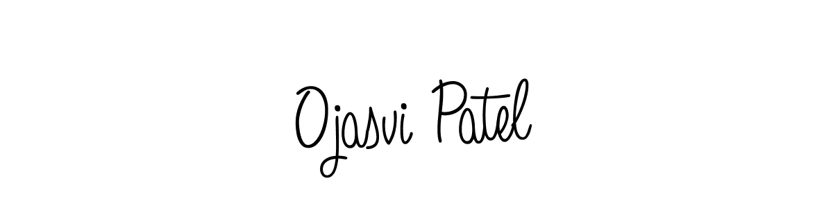 Create a beautiful signature design for name Ojasvi Patel. With this signature (Angelique-Rose-font-FFP) fonts, you can make a handwritten signature for free. Ojasvi Patel signature style 5 images and pictures png