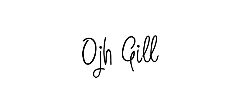 How to make Ojh Gill name signature. Use Angelique-Rose-font-FFP style for creating short signs online. This is the latest handwritten sign. Ojh Gill signature style 5 images and pictures png