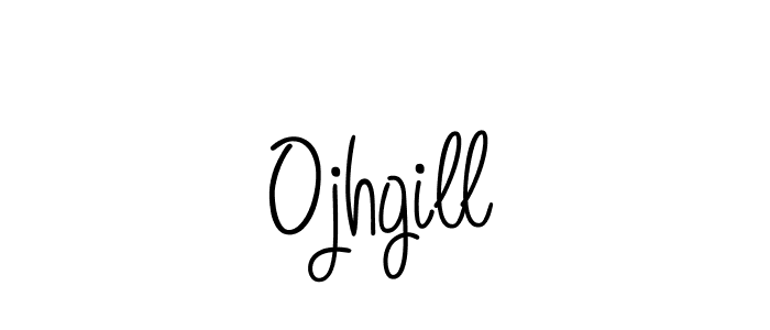 Ojhgill stylish signature style. Best Handwritten Sign (Angelique-Rose-font-FFP) for my name. Handwritten Signature Collection Ideas for my name Ojhgill. Ojhgill signature style 5 images and pictures png