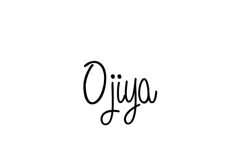 Make a beautiful signature design for name Ojiya. With this signature (Angelique-Rose-font-FFP) style, you can create a handwritten signature for free. Ojiya signature style 5 images and pictures png