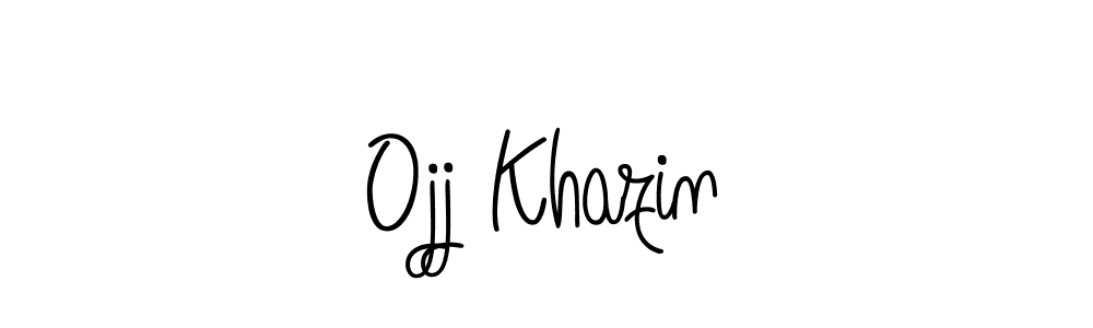 Use a signature maker to create a handwritten signature online. With this signature software, you can design (Angelique-Rose-font-FFP) your own signature for name Ojj Khazin. Ojj Khazin signature style 5 images and pictures png