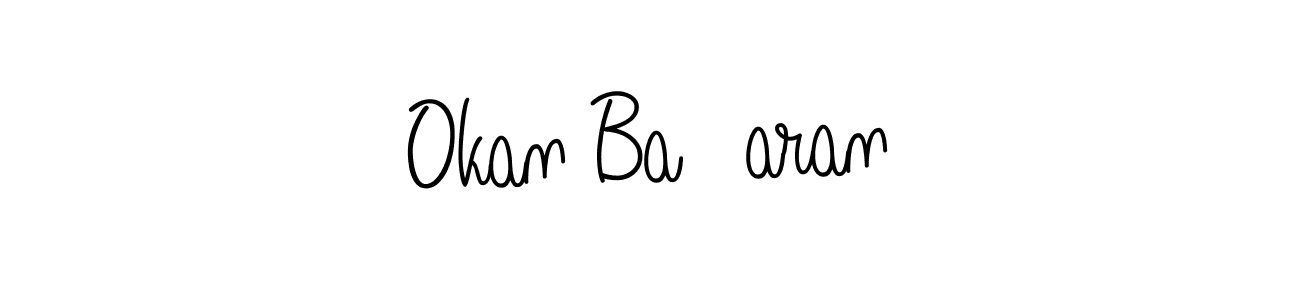 How to make Okan BaŞaran name signature. Use Angelique-Rose-font-FFP style for creating short signs online. This is the latest handwritten sign. Okan BaŞaran signature style 5 images and pictures png
