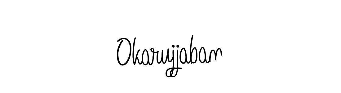 Angelique-Rose-font-FFP is a professional signature style that is perfect for those who want to add a touch of class to their signature. It is also a great choice for those who want to make their signature more unique. Get Okarujjaban name to fancy signature for free. Okarujjaban signature style 5 images and pictures png