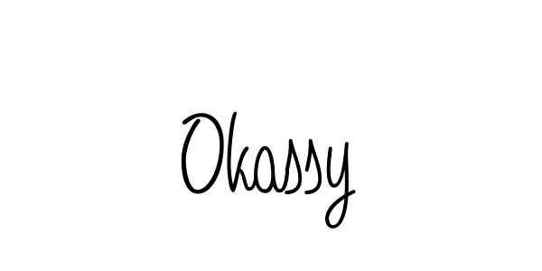 if you are searching for the best signature style for your name Okassy. so please give up your signature search. here we have designed multiple signature styles  using Angelique-Rose-font-FFP. Okassy signature style 5 images and pictures png