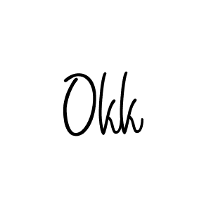 Design your own signature with our free online signature maker. With this signature software, you can create a handwritten (Angelique-Rose-font-FFP) signature for name Okk. Okk signature style 5 images and pictures png