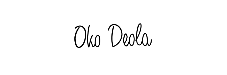 Similarly Angelique-Rose-font-FFP is the best handwritten signature design. Signature creator online .You can use it as an online autograph creator for name Oko Deola. Oko Deola signature style 5 images and pictures png
