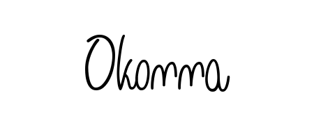 Make a beautiful signature design for name Okonna. With this signature (Angelique-Rose-font-FFP) style, you can create a handwritten signature for free. Okonna signature style 5 images and pictures png