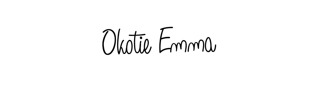 Design your own signature with our free online signature maker. With this signature software, you can create a handwritten (Angelique-Rose-font-FFP) signature for name Okotie Emma. Okotie Emma signature style 5 images and pictures png