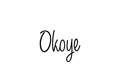 Design your own signature with our free online signature maker. With this signature software, you can create a handwritten (Angelique-Rose-font-FFP) signature for name Okoye. Okoye signature style 5 images and pictures png