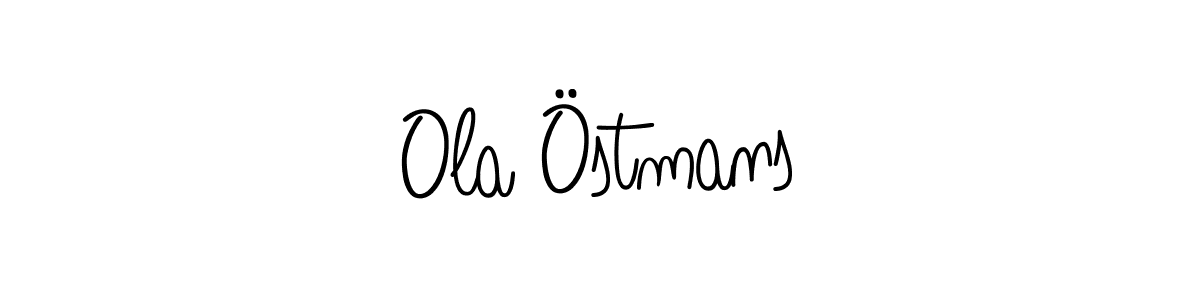 The best way (Angelique-Rose-font-FFP) to make a short signature is to pick only two or three words in your name. The name Ola Östmans include a total of six letters. For converting this name. Ola Östmans signature style 5 images and pictures png