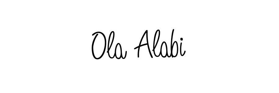 The best way (Angelique-Rose-font-FFP) to make a short signature is to pick only two or three words in your name. The name Ola Alabi include a total of six letters. For converting this name. Ola Alabi signature style 5 images and pictures png