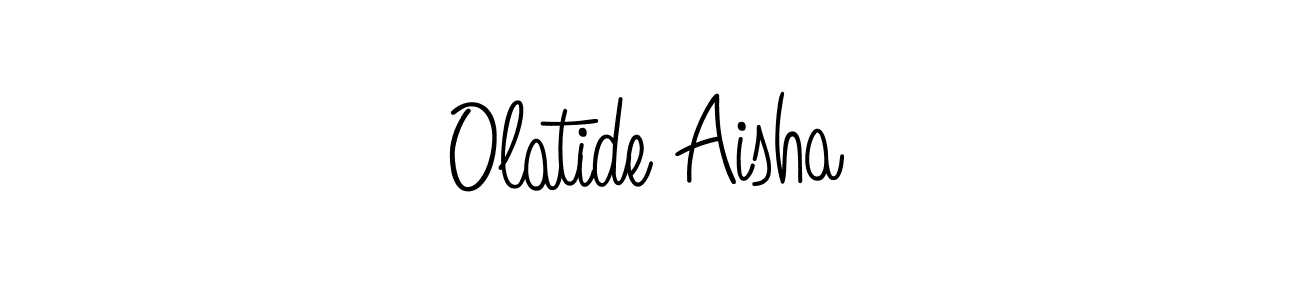 Angelique-Rose-font-FFP is a professional signature style that is perfect for those who want to add a touch of class to their signature. It is also a great choice for those who want to make their signature more unique. Get Olatide Aisha name to fancy signature for free. Olatide Aisha signature style 5 images and pictures png