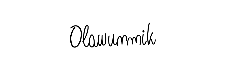 Make a beautiful signature design for name Olawunmik. With this signature (Angelique-Rose-font-FFP) style, you can create a handwritten signature for free. Olawunmik signature style 5 images and pictures png