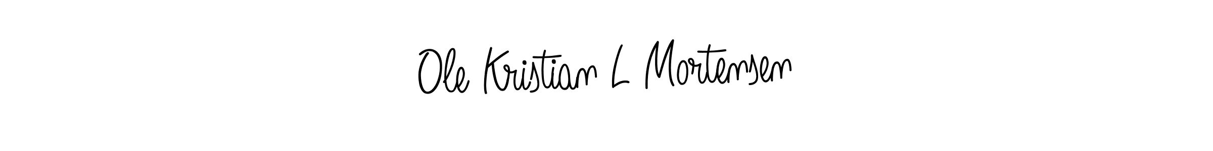 The best way (Angelique-Rose-font-FFP) to make a short signature is to pick only two or three words in your name. The name Ole Kristian L Mortensen include a total of six letters. For converting this name. Ole Kristian L Mortensen signature style 5 images and pictures png