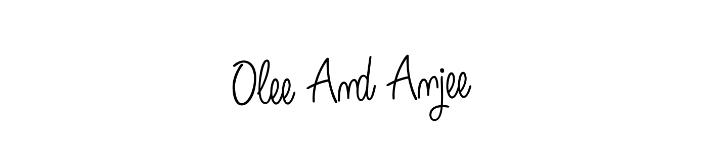 How to Draw Olee And Anjee signature style? Angelique-Rose-font-FFP is a latest design signature styles for name Olee And Anjee. Olee And Anjee signature style 5 images and pictures png