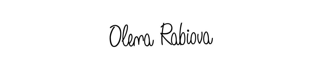 How to make Olena Rabiova name signature. Use Angelique-Rose-font-FFP style for creating short signs online. This is the latest handwritten sign. Olena Rabiova signature style 5 images and pictures png