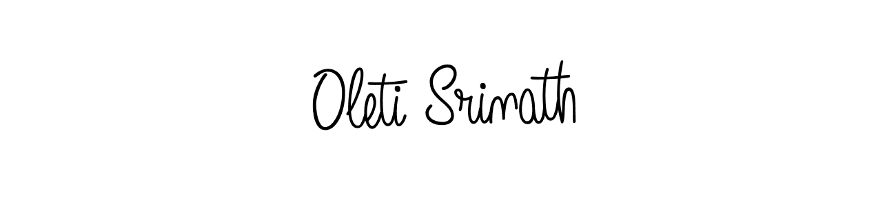 Oleti Srinath stylish signature style. Best Handwritten Sign (Angelique-Rose-font-FFP) for my name. Handwritten Signature Collection Ideas for my name Oleti Srinath. Oleti Srinath signature style 5 images and pictures png
