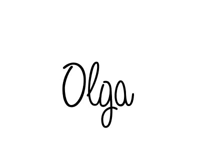 Design your own signature with our free online signature maker. With this signature software, you can create a handwritten (Angelique-Rose-font-FFP) signature for name Olga. Olga signature style 5 images and pictures png