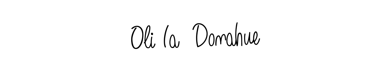 Oli Ia  Donahue stylish signature style. Best Handwritten Sign (Angelique-Rose-font-FFP) for my name. Handwritten Signature Collection Ideas for my name Oli Ia  Donahue. Oli Ia  Donahue signature style 5 images and pictures png