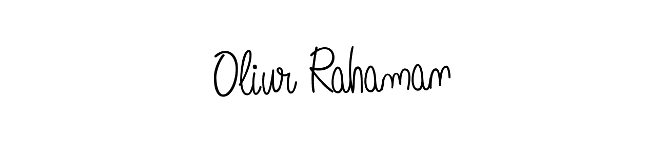 Design your own signature with our free online signature maker. With this signature software, you can create a handwritten (Angelique-Rose-font-FFP) signature for name Oliur Rahaman. Oliur Rahaman signature style 5 images and pictures png