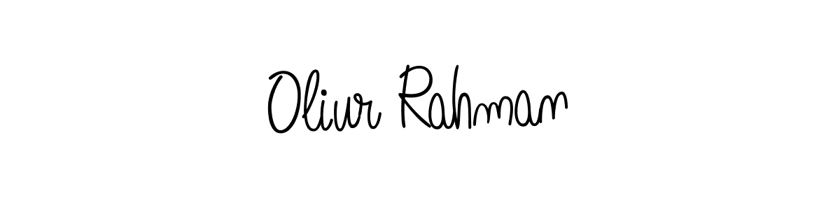 Make a beautiful signature design for name Oliur Rahman. With this signature (Angelique-Rose-font-FFP) style, you can create a handwritten signature for free. Oliur Rahman signature style 5 images and pictures png