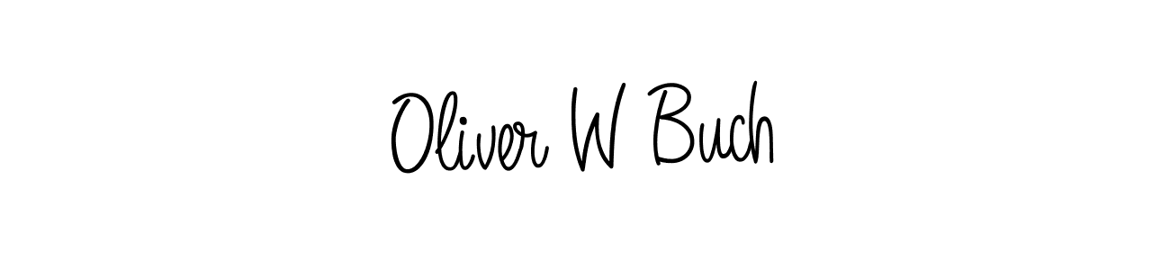 Use a signature maker to create a handwritten signature online. With this signature software, you can design (Angelique-Rose-font-FFP) your own signature for name Oliver W Buch. Oliver W Buch signature style 5 images and pictures png