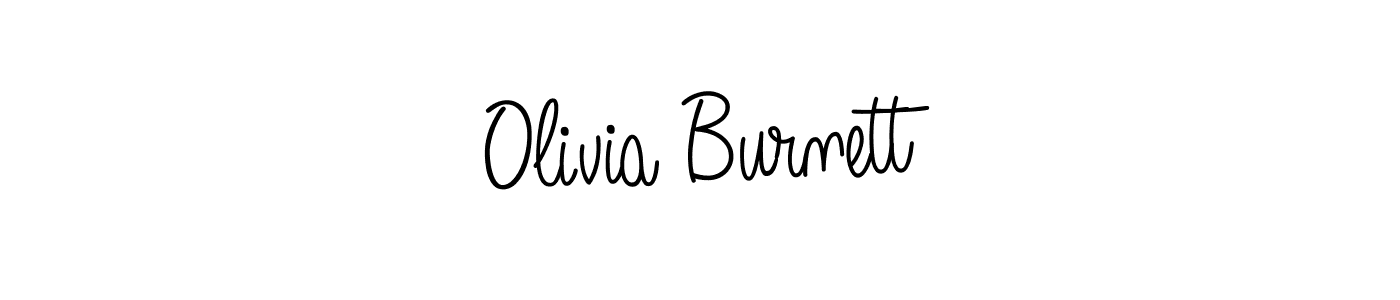 How to make Olivia Burnett name signature. Use Angelique-Rose-font-FFP style for creating short signs online. This is the latest handwritten sign. Olivia Burnett signature style 5 images and pictures png