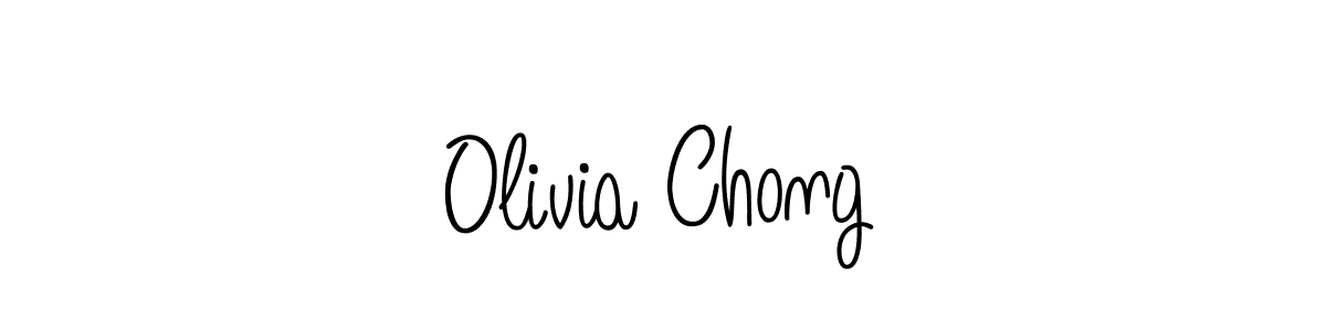 Olivia Chong stylish signature style. Best Handwritten Sign (Angelique-Rose-font-FFP) for my name. Handwritten Signature Collection Ideas for my name Olivia Chong. Olivia Chong signature style 5 images and pictures png