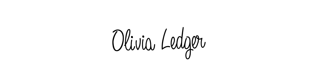 The best way (Angelique-Rose-font-FFP) to make a short signature is to pick only two or three words in your name. The name Olivia Ledger include a total of six letters. For converting this name. Olivia Ledger signature style 5 images and pictures png