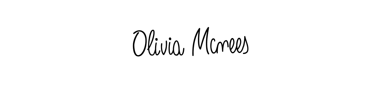 Use a signature maker to create a handwritten signature online. With this signature software, you can design (Angelique-Rose-font-FFP) your own signature for name Olivia Mcnees. Olivia Mcnees signature style 5 images and pictures png