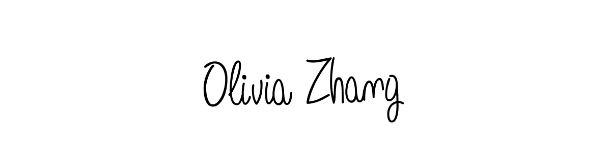 The best way (Angelique-Rose-font-FFP) to make a short signature is to pick only two or three words in your name. The name Olivia Zhang include a total of six letters. For converting this name. Olivia Zhang signature style 5 images and pictures png