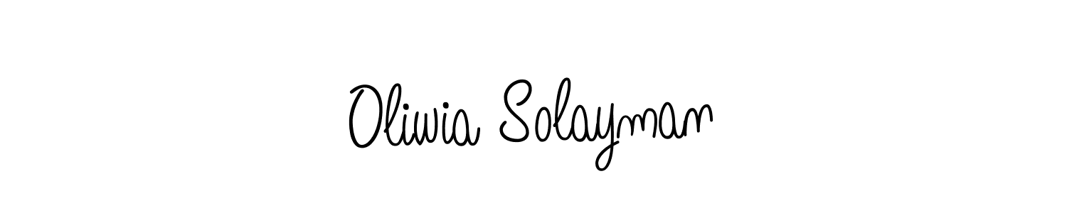 Make a beautiful signature design for name Oliwia Solayman. With this signature (Angelique-Rose-font-FFP) style, you can create a handwritten signature for free. Oliwia Solayman signature style 5 images and pictures png