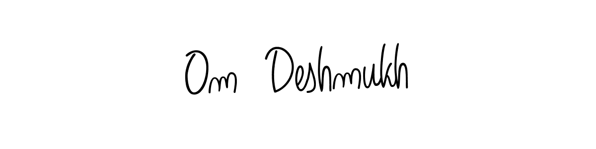 Make a beautiful signature design for name Om  Deshmukh. With this signature (Angelique-Rose-font-FFP) style, you can create a handwritten signature for free. Om  Deshmukh signature style 5 images and pictures png