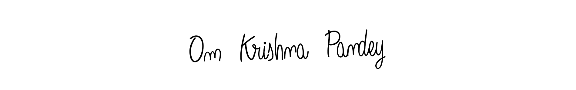 How to Draw Om  Krishna  Pandey signature style? Angelique-Rose-font-FFP is a latest design signature styles for name Om  Krishna  Pandey. Om  Krishna  Pandey signature style 5 images and pictures png