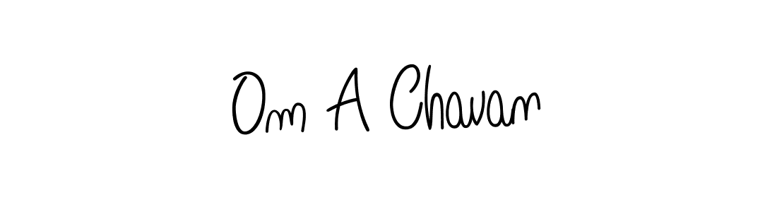 Make a beautiful signature design for name Om A Chavan. With this signature (Angelique-Rose-font-FFP) style, you can create a handwritten signature for free. Om A Chavan signature style 5 images and pictures png