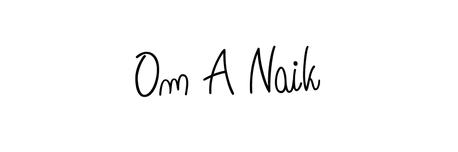 Om A Naik stylish signature style. Best Handwritten Sign (Angelique-Rose-font-FFP) for my name. Handwritten Signature Collection Ideas for my name Om A Naik. Om A Naik signature style 5 images and pictures png