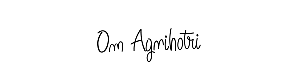 Make a beautiful signature design for name Om Agnihotri. With this signature (Angelique-Rose-font-FFP) style, you can create a handwritten signature for free. Om Agnihotri signature style 5 images and pictures png