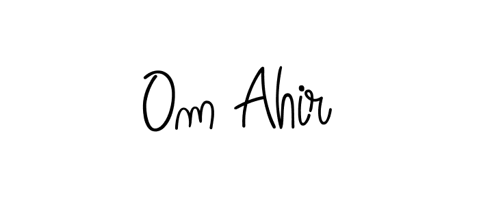 Make a beautiful signature design for name Om Ahir. With this signature (Angelique-Rose-font-FFP) style, you can create a handwritten signature for free. Om Ahir signature style 5 images and pictures png