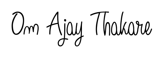 Enhance your business communications with Om Ajay Thakare signature in Angelique-Rose-font-FFP lettering. Clean, modern, and universally compatible. Om Ajay Thakare signature style 5 images and pictures png