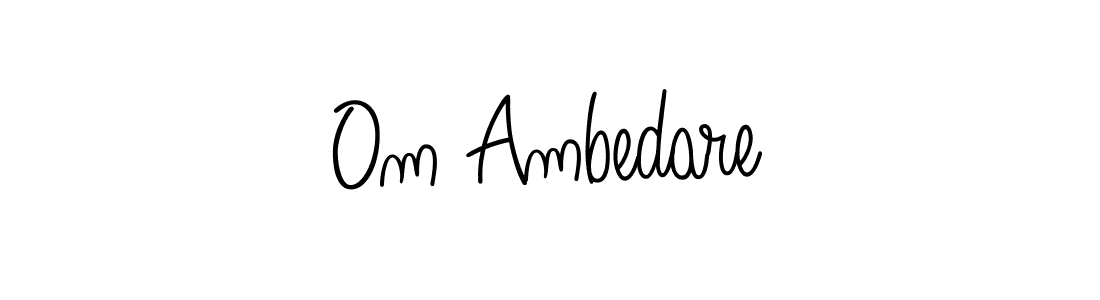 The best way (Angelique-Rose-font-FFP) to make a short signature is to pick only two or three words in your name. The name Om Ambedare include a total of six letters. For converting this name. Om Ambedare signature style 5 images and pictures png